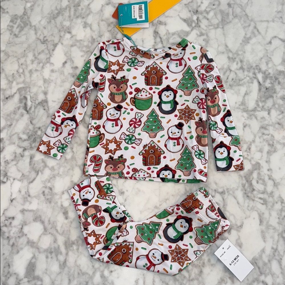 NWT POSH PEANUT CHRISTMAS COOKIE FESTIVE CLASSIC PJ SET